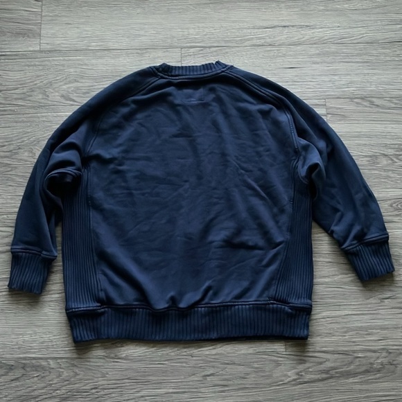 Aerie Blue “Checked Out” Crewneck Sweater Size Small - Picture 8 of 8